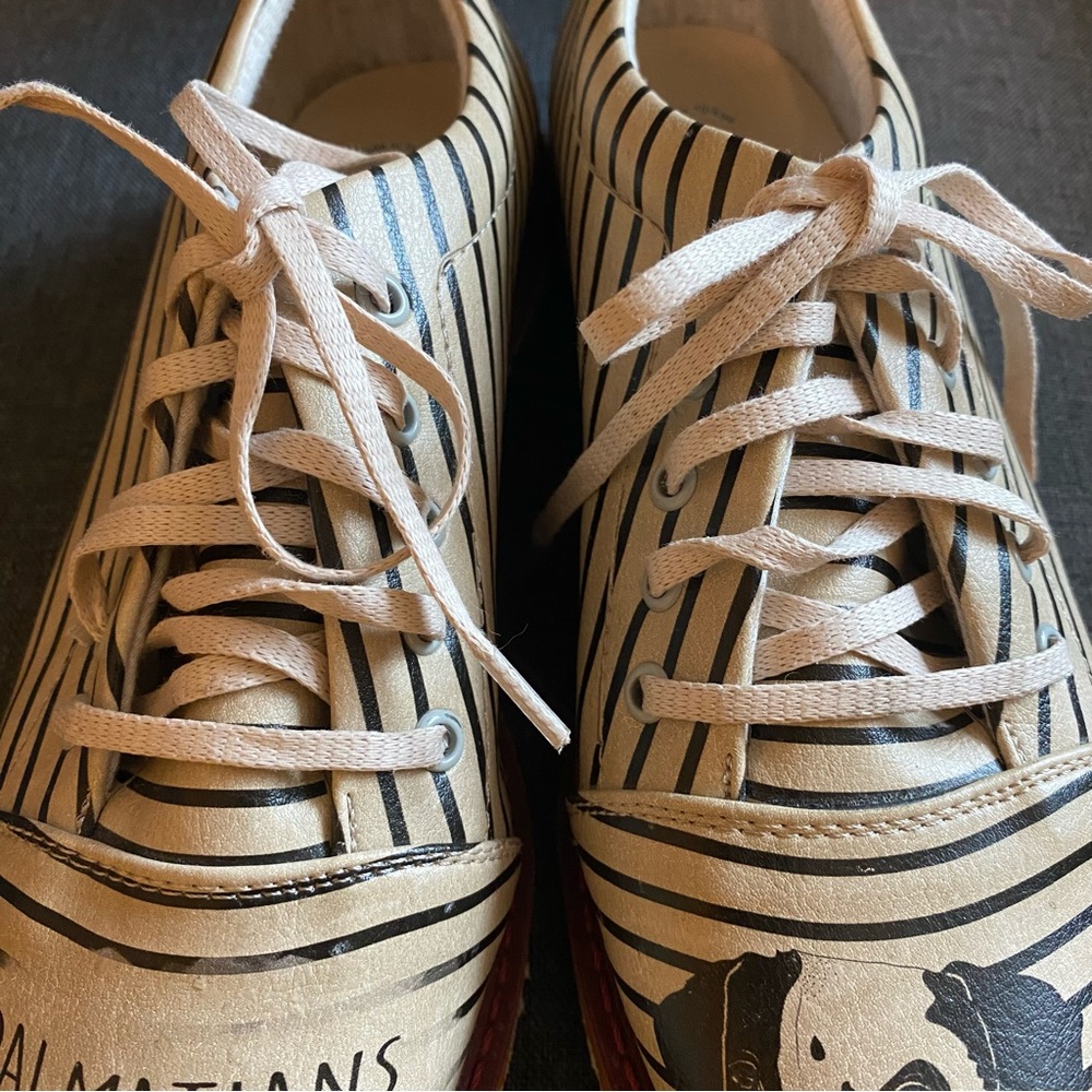 DOGO Women's Oxford Flat Shoes Tennis Dalmatian dog Disney, size 38, size 7. - Picture 12 of 13